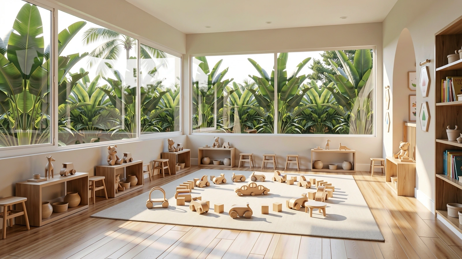 Ambiente educacional moderno e acolhedor